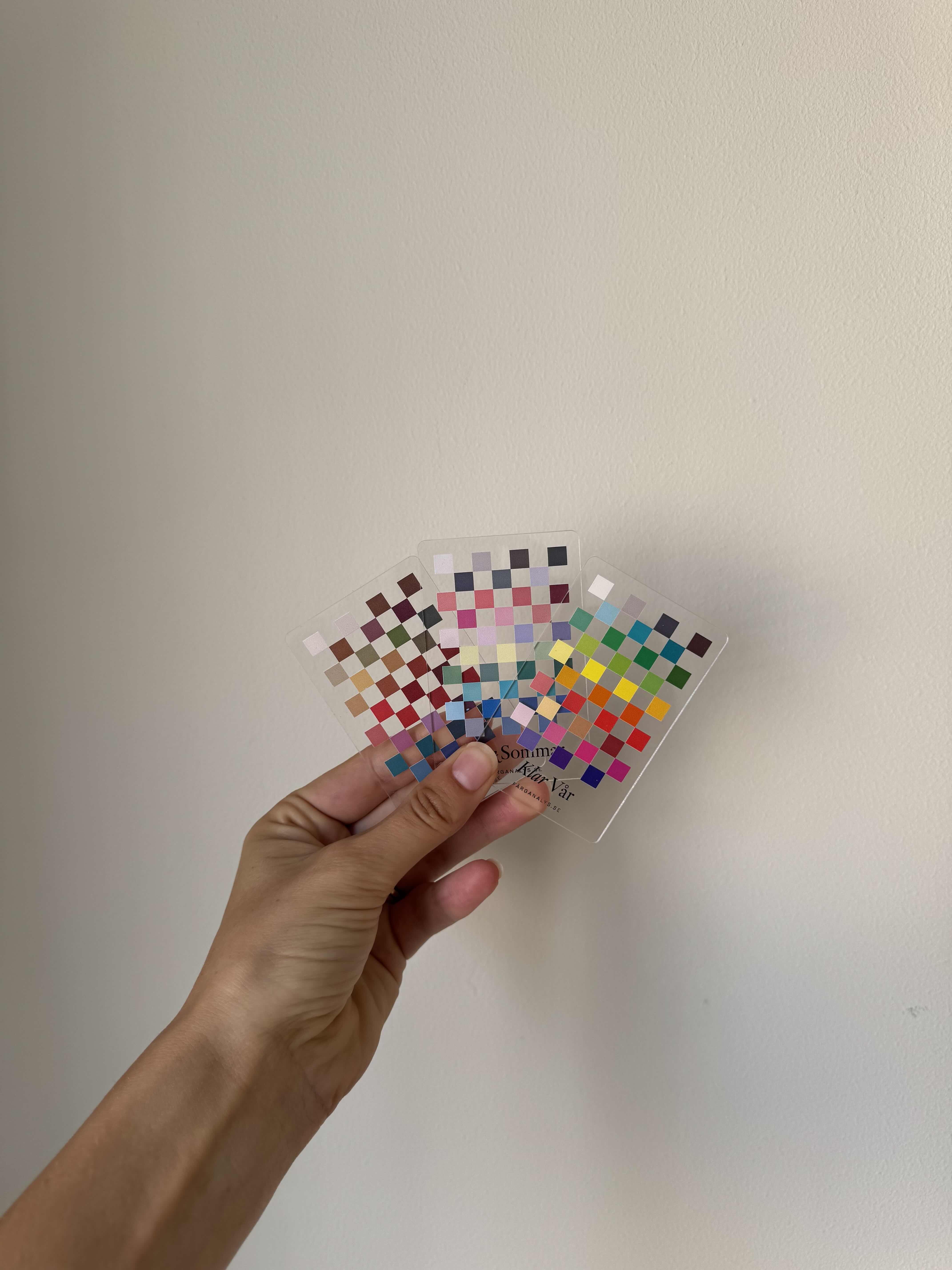 Färgkort i plexiglas - användningsexempel