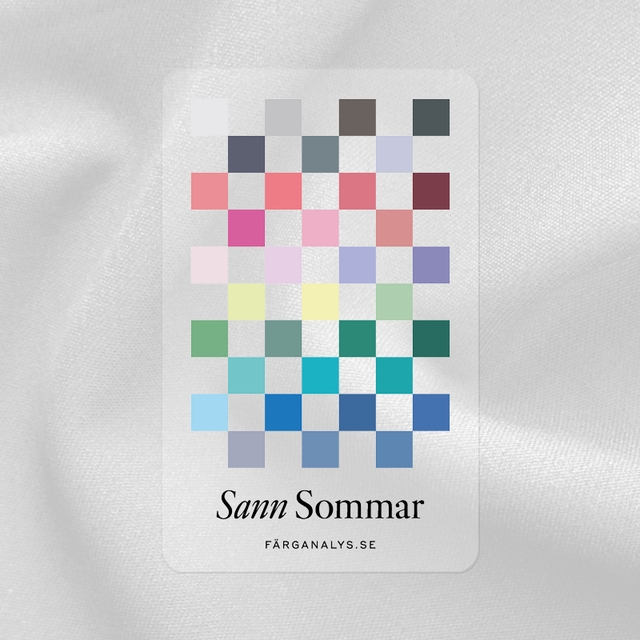 Färgkort i plexiglas: Sann Sommar