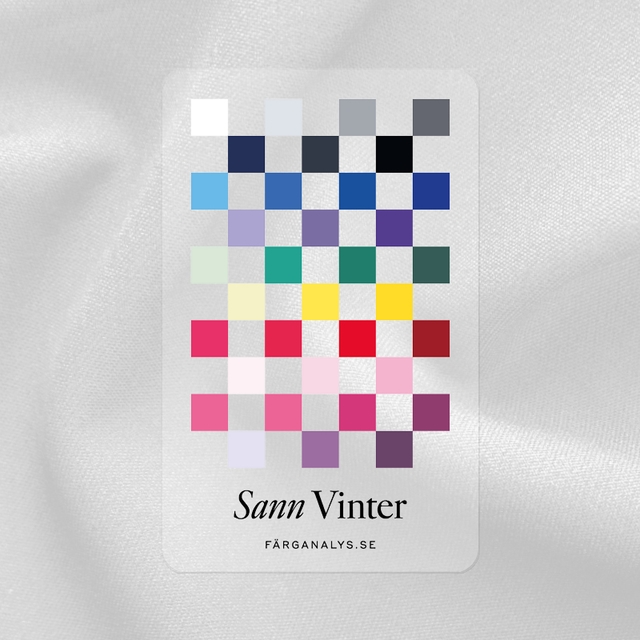 Färgkort i plexiglas: Sann Vinter