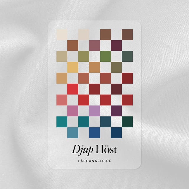 Color card in plexiglass: Deep Autumn