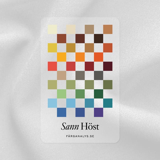 Color card in plexiglass: True Autumn