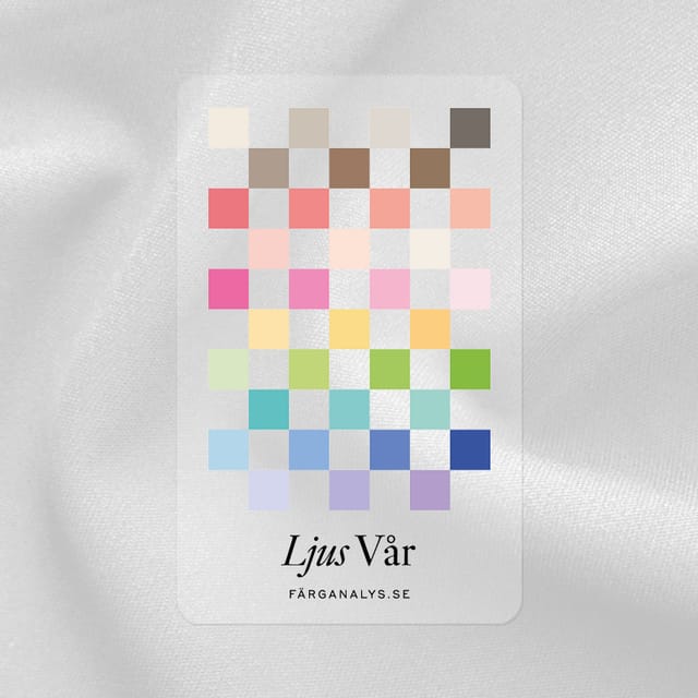 Color card in plexiglass: Light Spring