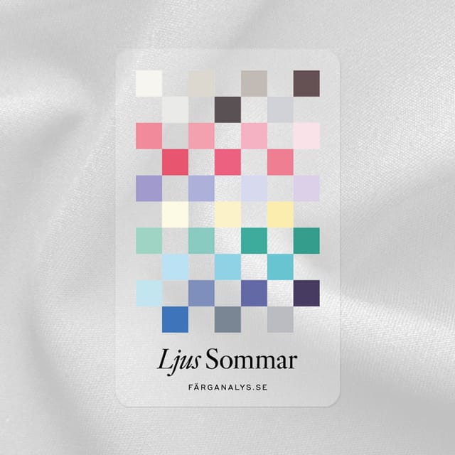 Color card in plexiglass: Light Summer