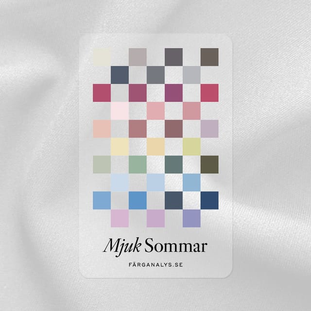 Color card in plexiglass: Soft Summer